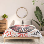 Hamsa Hand - Red & Black Palette Comforter Gallery Image 3