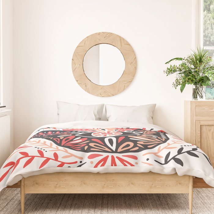 Hamsa Hand - Red & Black Palette Duvet Cover Gallery Image 3