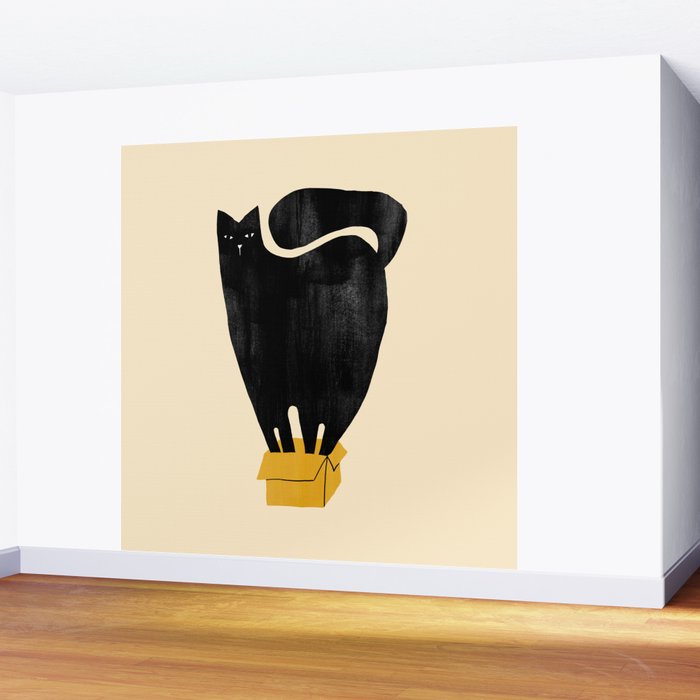 Cat in a box Wall Mural Gallery Image 2