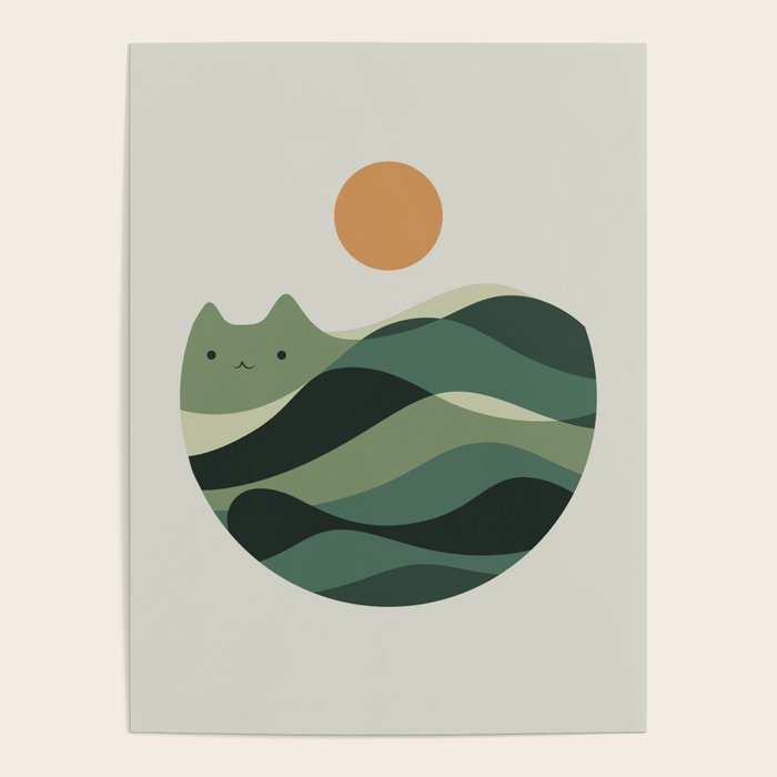 Cat Landscape 123 Poster Gallery Image 1