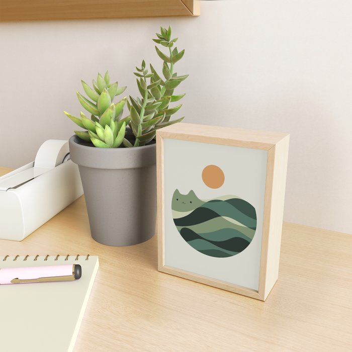 Cat Landscape 123 Mini Art Print Gallery Image 2