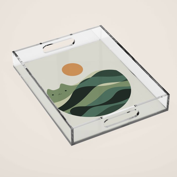 Cat Landscape 123 Acrylic Tray Gallery Image 1