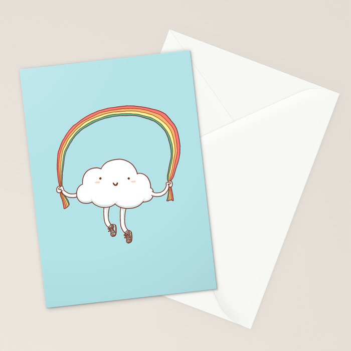 Rainbow Skipping Stationery Card Gallery Image 2