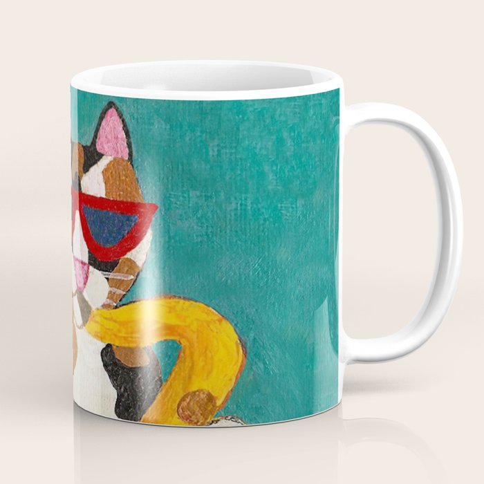 Calico Cat Saxophone Player Coffee Mug Gallery Image 1