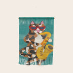 Calico Cat Saxophone Player Wall Hanging Gallery Image 1
