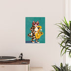 Calico Cat Saxophone Player Poster Gallery Image 2