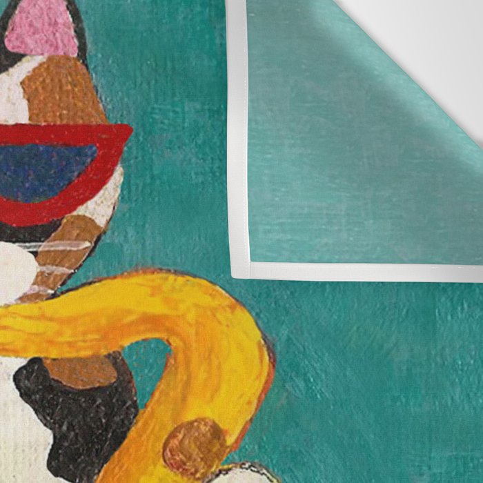 Calico Cat Saxophone Player Wall Tapestry Gallery Image 3