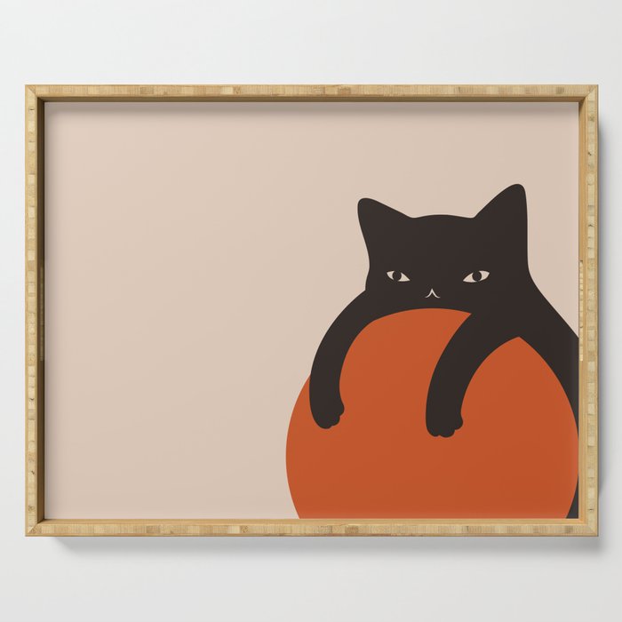 Cat Landscape 155 Serving Tray Gallery Image 1