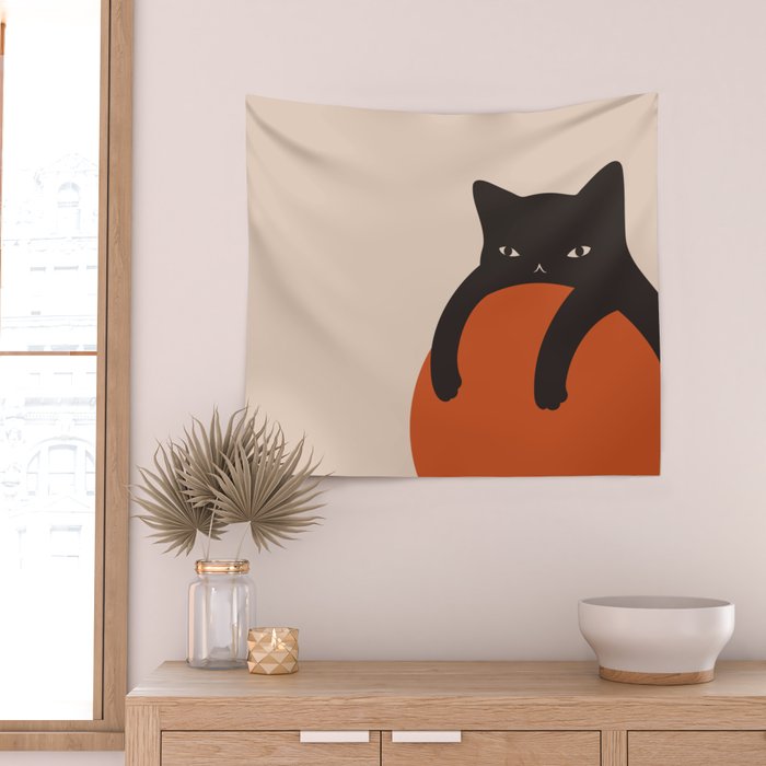 Cat Landscape 155 Wall Tapestry Gallery Image 2