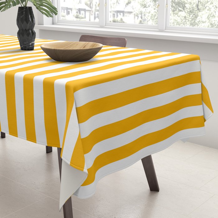 Striped Yellow Tablecloth Gallery Image 3