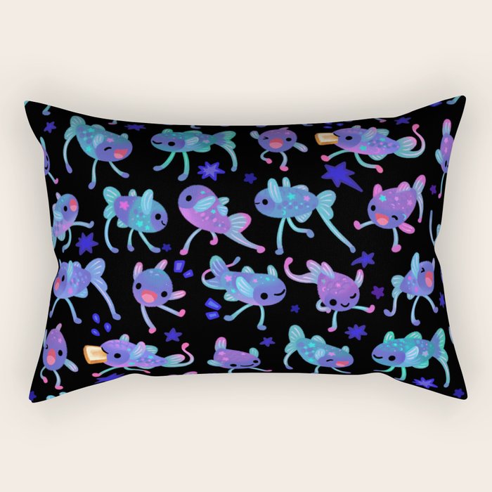 Cheerful tripod fish Rectangular Pillow Gallery Image 1