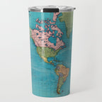 Vintage Map of The World (1897) Travel Mug Gallery Image 1