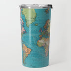 Vintage Map of The World (1897) Travel Mug Gallery Image 2