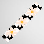 Black and White Checkered Daisy pattern  Table Runner Gallery Image 3
