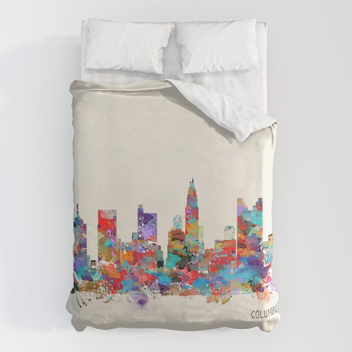 Columbus Ohio skyline Duvet Cover Gallery Image 6