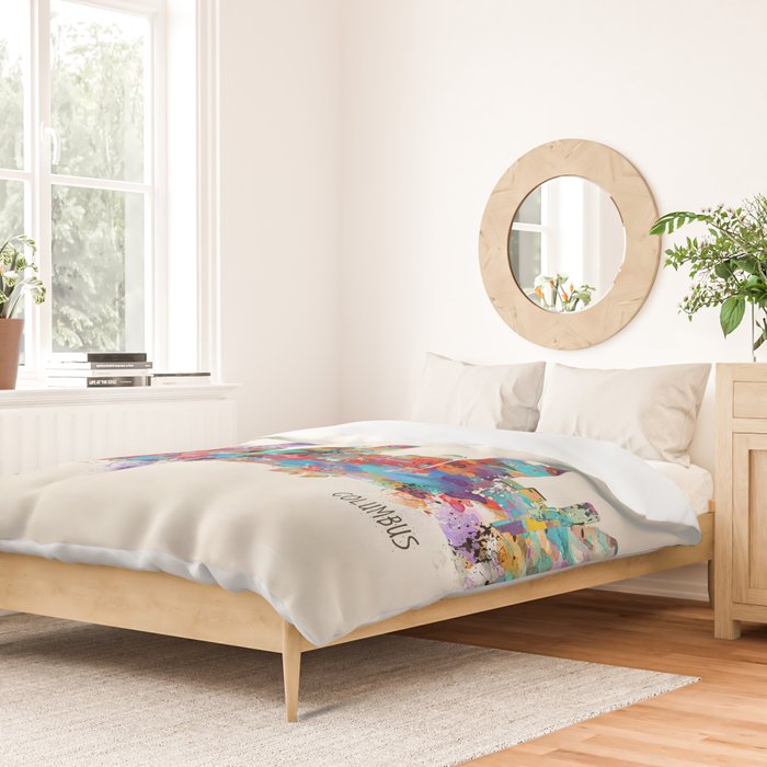 Columbus Ohio skyline Duvet Cover Gallery Image 2