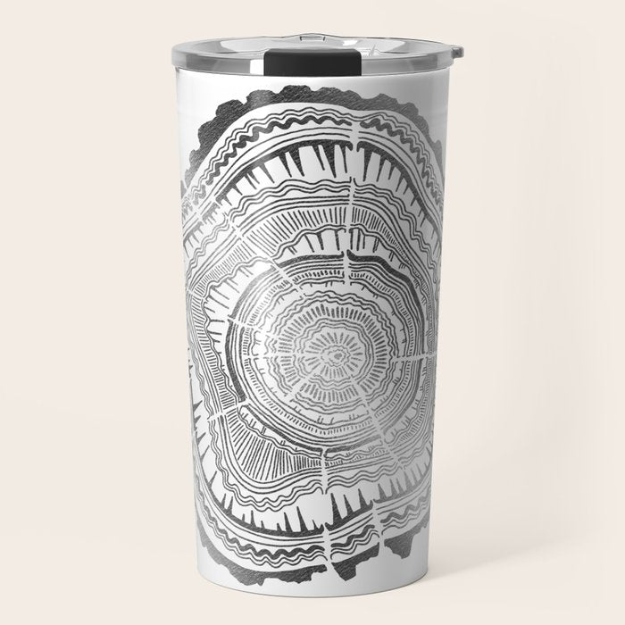 Growth Rings - 65 Years - Silver Travel Mug Gallery Image 1