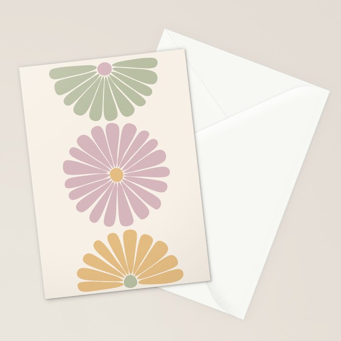 Retro Summer Daisies III Stationery Card Gallery Image 2