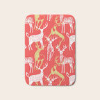 Red christmas reindeer animal pattern Bath Mat Gallery Image 1