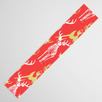 Red christmas reindeer animal pattern Table Runner Gallery Image 3