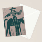 Showstopper Jade Denim - Modern Cowgirl Illustration Stationery Card Gallery Image 2