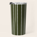 Dashed Lines (Olive Green) Travel Mug Gallery Image 3