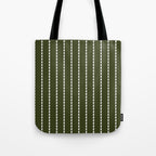 Dashed Lines (Olive Green) Tote Bag Gallery Image 1