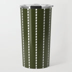 Dashed Lines (Olive Green) Travel Mug Gallery Image 1