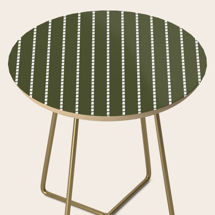 Dashed Lines (Olive Green) Side Table Gallery Image 2