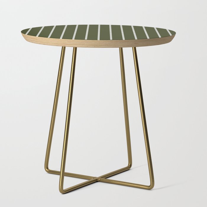 Dashed Lines (Olive Green) Side Table Gallery Image 1