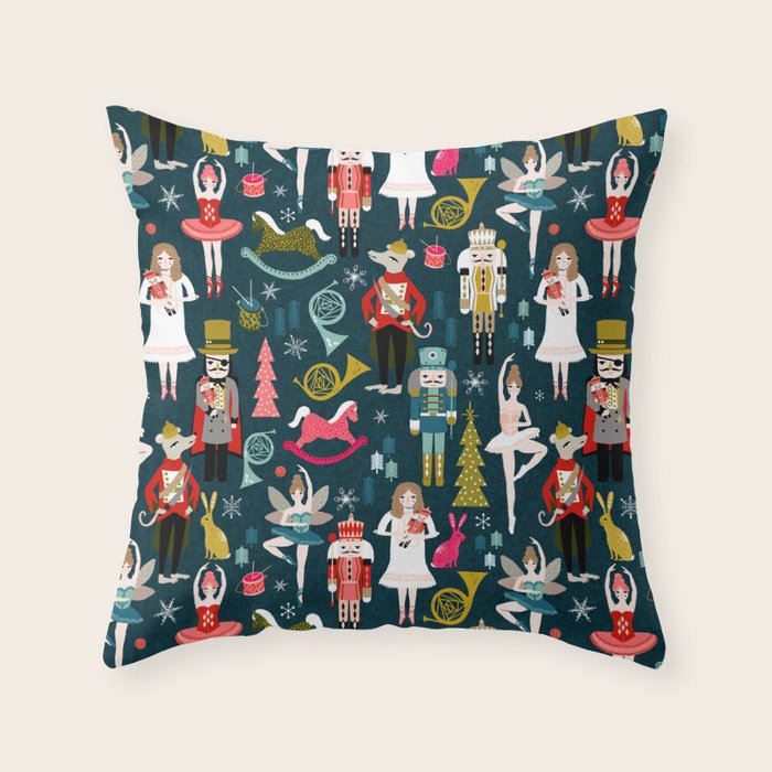 Nutcracker Ballet by Andrea Lauren  Throw Pillow Gallery Image 1