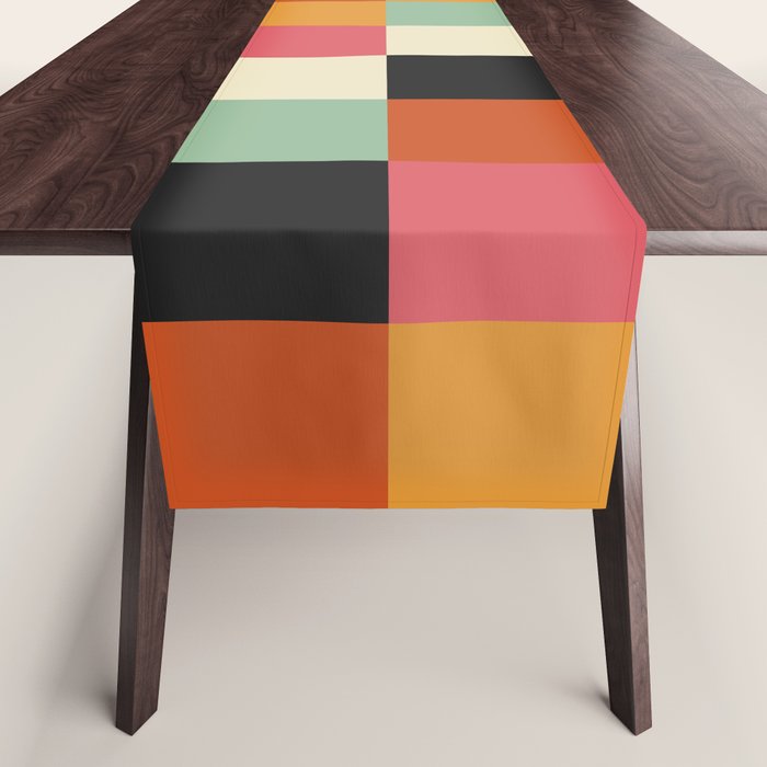 Bold Colorful Checks Pattern - Large XVIII Table Runner Gallery Image 1