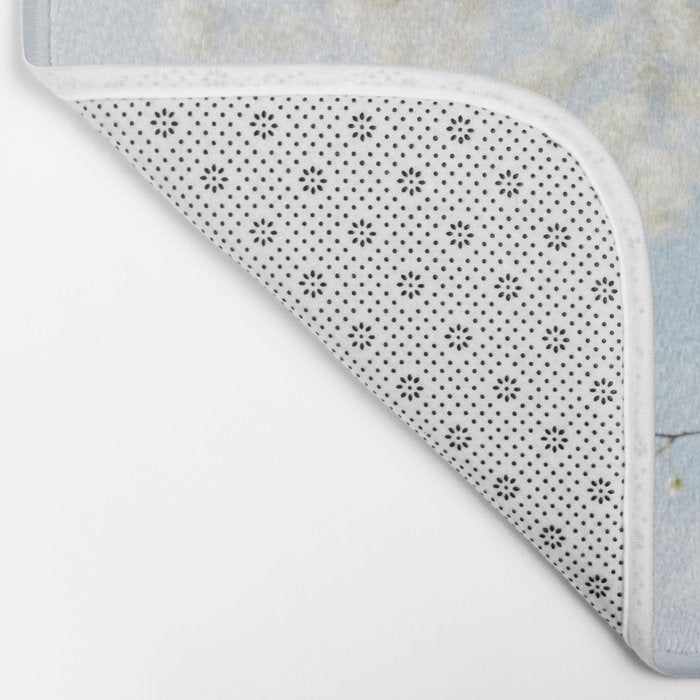White Flowers Against the Sky Bath Mat Gallery Image 2
