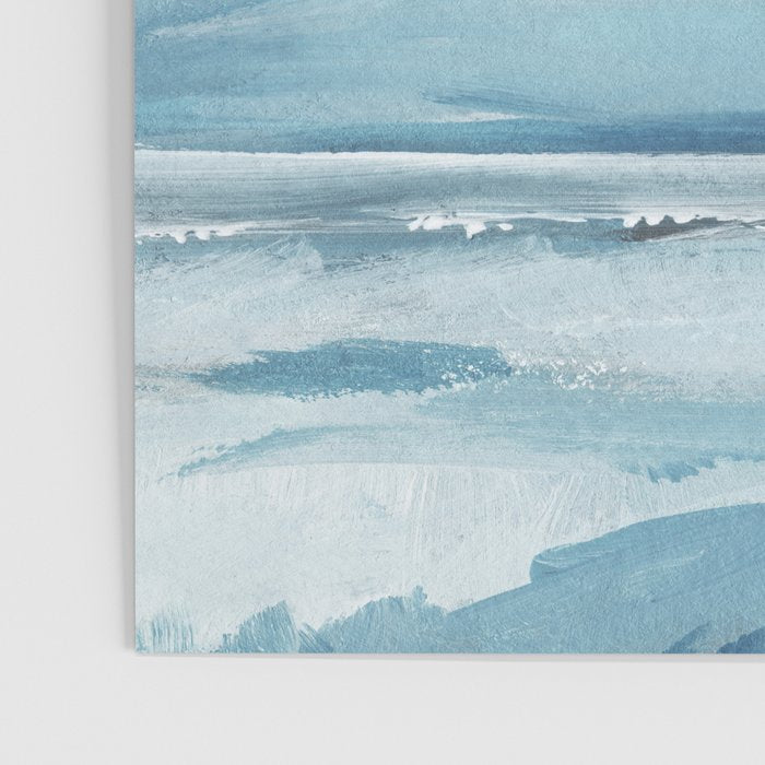 Muted Blue Ocean Seascape Painting Poster Gallery Image 3