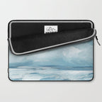 Muted Blue Ocean Seascape Painting Laptop Sleeve Gallery Image 2