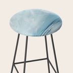 Muted Blue Ocean Seascape Painting Stool Gallery Image 2