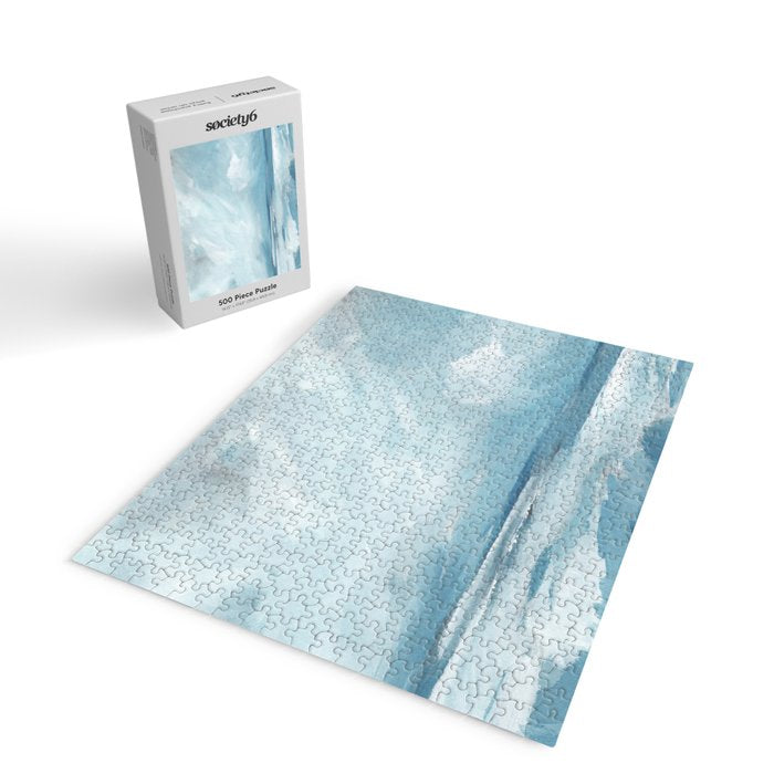 Muted Blue Ocean Seascape Painting Jigsaw Puzzle Gallery Image 2