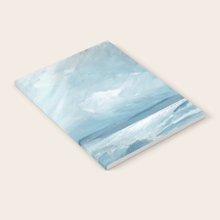 Muted Blue Ocean Seascape Painting Notebook Gallery Image 2