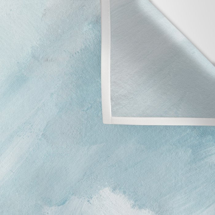 Muted Blue Ocean Seascape Painting Wall Tapestry Gallery Image 3