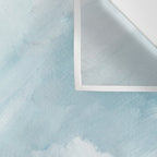 Muted Blue Ocean Seascape Painting Wall Tapestry Gallery Image 3