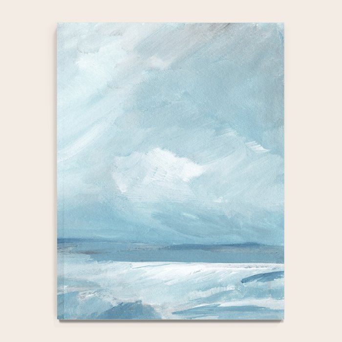 Muted Blue Ocean Seascape Painting Notebook Gallery Image 4