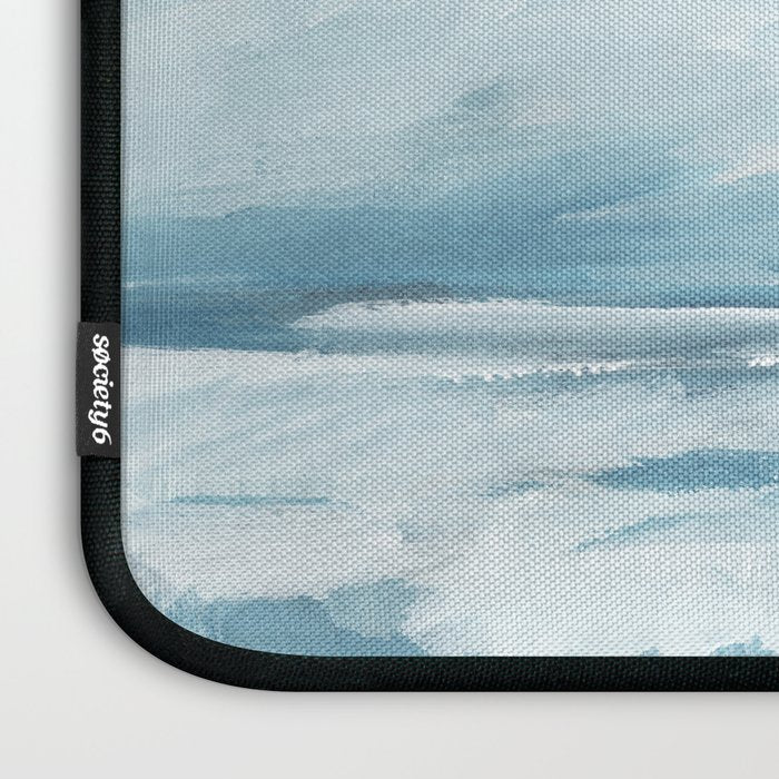 Muted Blue Ocean Seascape Painting Laptop Sleeve Gallery Image 3