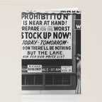 Prohibition restaurant advertising liquor and beer warning customers to stock up now on liquor and beer before prohibition goes into affect black and white illustration photograph - photography - photographs ad Stationery Card Gallery Image 2