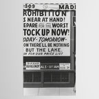 Prohibition restaurant advertising liquor and beer warning customers to stock up now on liquor and beer before prohibition goes into affect black and white illustration photograph - photography - photographs ad Tablecloth Gallery Image 2