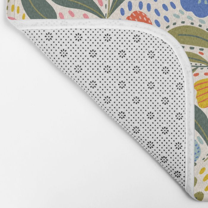 Oh Happy day - Floral pattern  Bath Mat Gallery Image 2