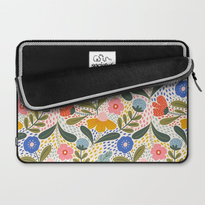Oh Happy day - Floral pattern  Laptop Sleeve Gallery Image 2