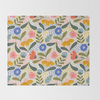 Oh Happy day - Floral pattern  Throw Blanket Gallery Image 2
