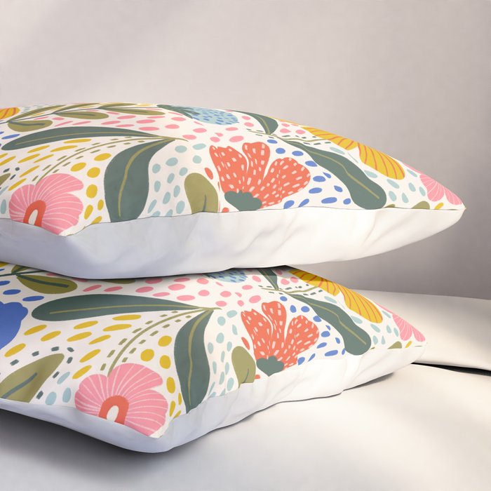 Oh Happy day - Floral pattern  Pillow Sham Gallery Image 3