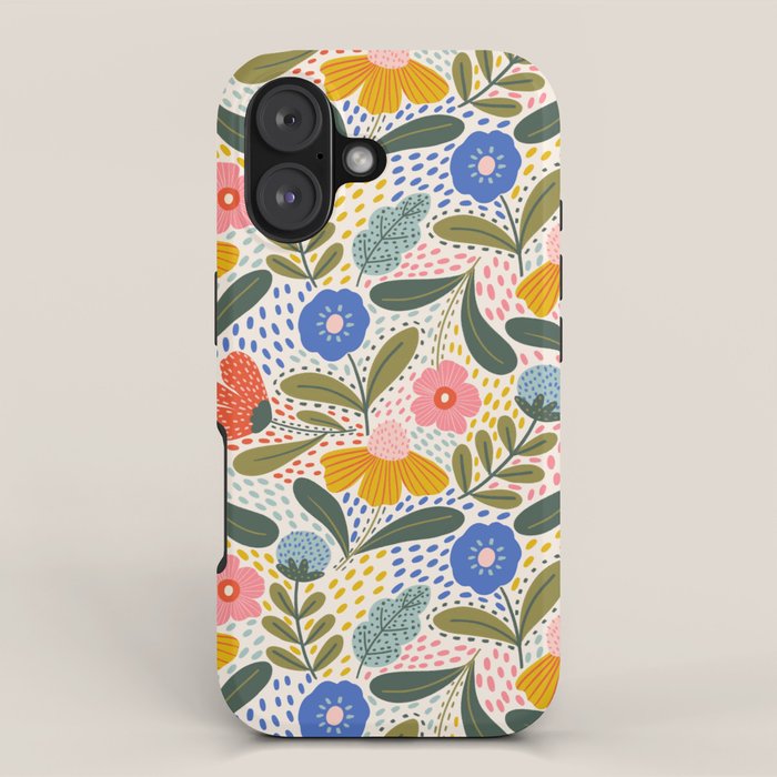 Oh Happy day - Floral pattern  iPhone Case Gallery Image 1