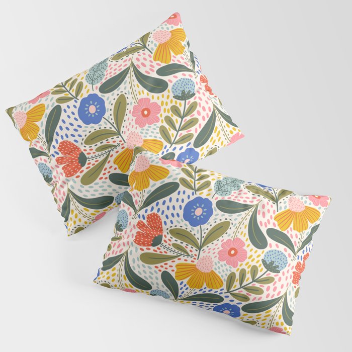 Oh Happy day - Floral pattern  Pillow Sham Gallery Image 3